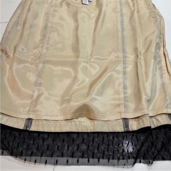 Tracy Reese | Black Taffetta Lace Mesh Skirt 8 - Picture 15 of 16